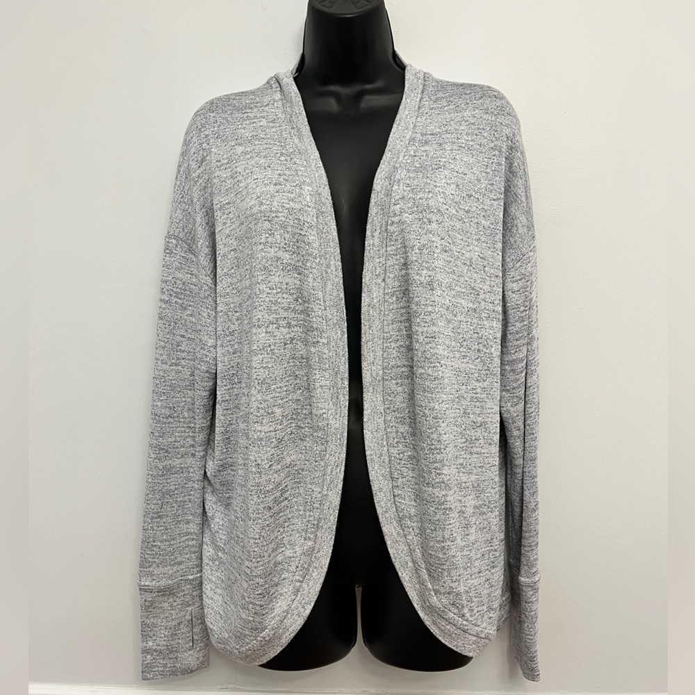 Athleta Pale Blue Pose Open Front Wrap Cardigan, Size Medium